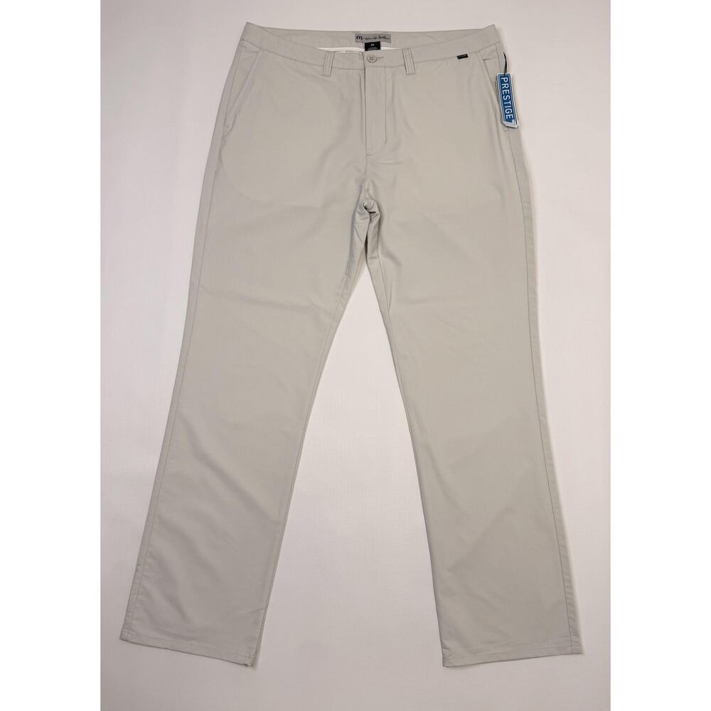 Travis Mathew Pant Mens 38x32 Gray Prestige Hough Chino Golf Stretch Performance